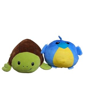 Turtle & Eggamals Reverse-Eez 6.5" Blue Dinosaur Wooly Mammoth Stuffed Plush